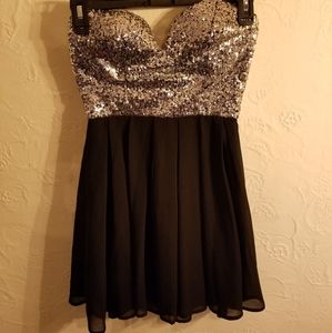 Sequin strapless